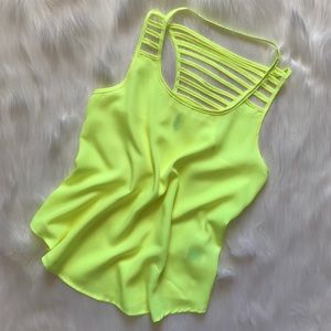 Ali & Kris Yellow Sleeveless Blouse Tank Top